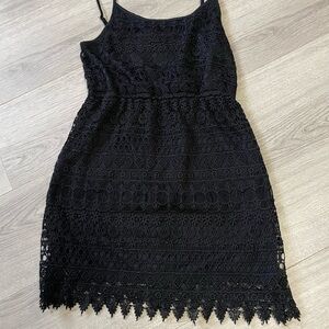 H&M Black Lace Dress Sz Small